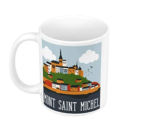 Tasse Mont Saint-Michel Historique Français Normandie Café Thé Adultes Voyageurs Visiteurs
