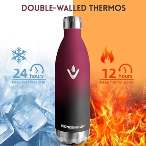 Gourde Isotherme Inox 1000ML pour Boissons Chaudes et Froides - Bouteille Double Mur Étanche Sans BPA