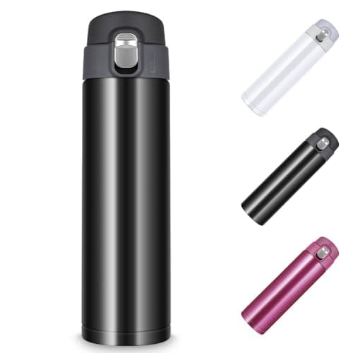 Gourde Isotherme Flintronic 500ML Acier Inoxydable Utilisée par les Outdoor Entraînements, Gourde Isotherme Eau Flnintro — #7 Noir