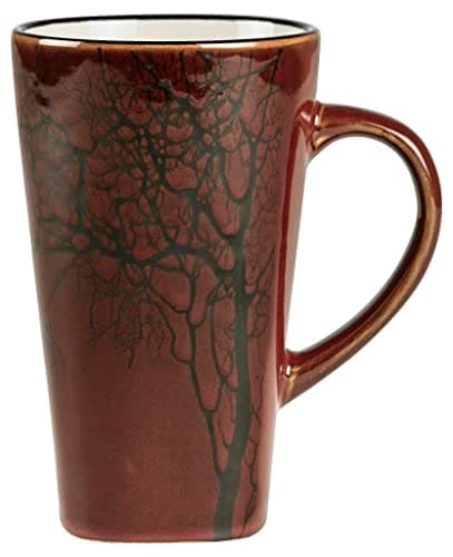 Villa Collection Tasse XXL 0,50l Ambre Motif Arbre Clair – Tasse Design Scandinave pour Café Maison et Bureau