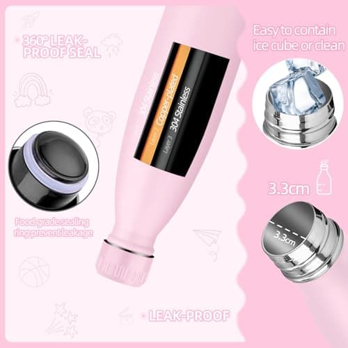 Bouteille Isotherme Gourde 500ML Inox Réutilisable - Bureau École Sport