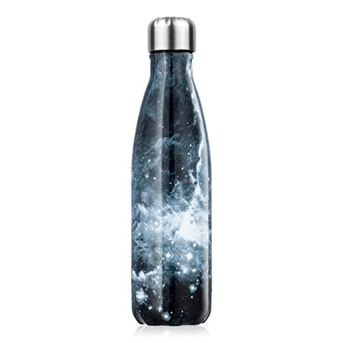 Gourde Inoxydable Isotherme Réutilisable 500ml Fleurs Rouge — Galaxie Noir