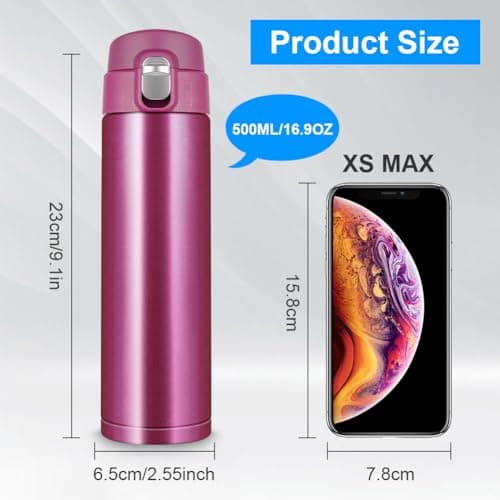 Gourde Isotherme Flintronic 500ML Acier Inoxydable Utilisée par les Outdoor Entraînements, Gourde Isotherme Eau Flnintro