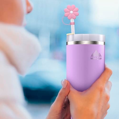 Mont-Clair 9 Embouts en Silicone pour Pailles + Bouchon Paille Compatible avec les Tumblers et Bouteilles d'Eau - Access