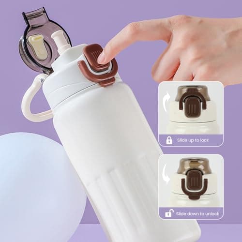 Gourde Isolée 500ml avec Paille - Bouteille Inox Isotherme pour Sport, Randonnée et Bureau (Noir)