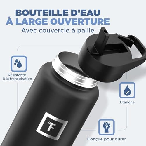 Gourde Isotherme Inox Étanche 1200 ml - Parfait pour Sport et Voyage - Idéale pour Enfants et Adultes