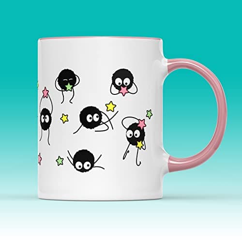 SmartyPants Soot Sprites Tasse à café enveloppante avec poignée en céramique résistante, passe au lave-vaisselist et au