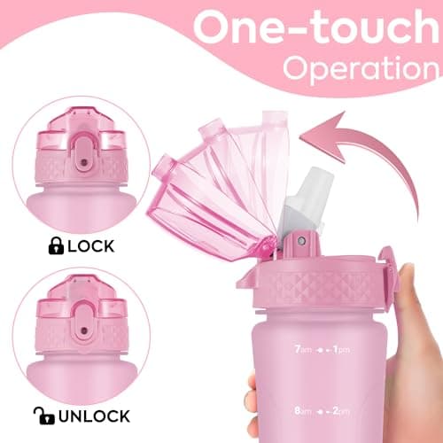 Gourde Oldley de 450ml/15oz pour Enfants - Réutilisable et Sans BPA - Parfaite pour l'École et la Maison - Étanche et Du