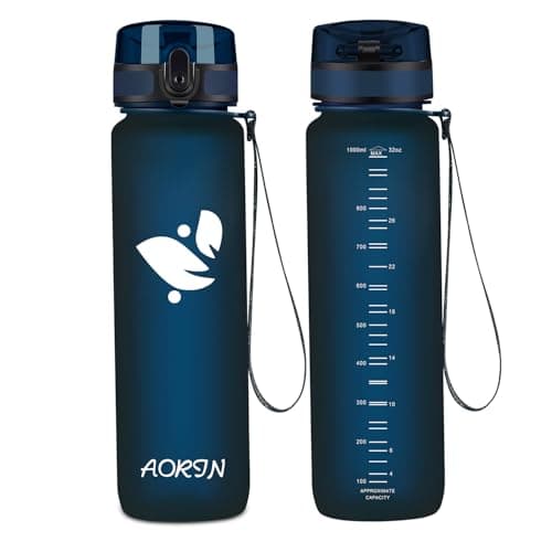 AORIN Gourde Sport BPA-Free & Anti-Fuite 1L pour Adults et Enfants Durant le Sport et les Activités Exteries — Myrtilles