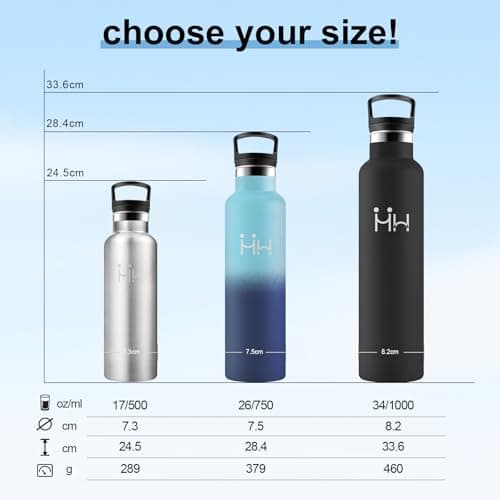 Bouteille Isotherme Acier Inoxydable 500ml Double Paroi, Étanche Réutilisable sans BPA avec Paille, pour Cyclisme Randon