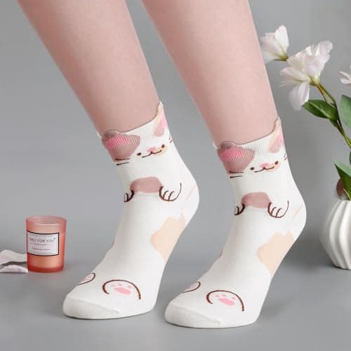 Coffret Tasse Chat Qinhai Rose pour Femme Cadeau Original Noël Valentine Fête des Mères Anniversaire Halloween