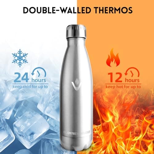 Gourde Isotherme Inox 500ML pour Running etÉcole - Bouteille Réutilisable Sans BPA