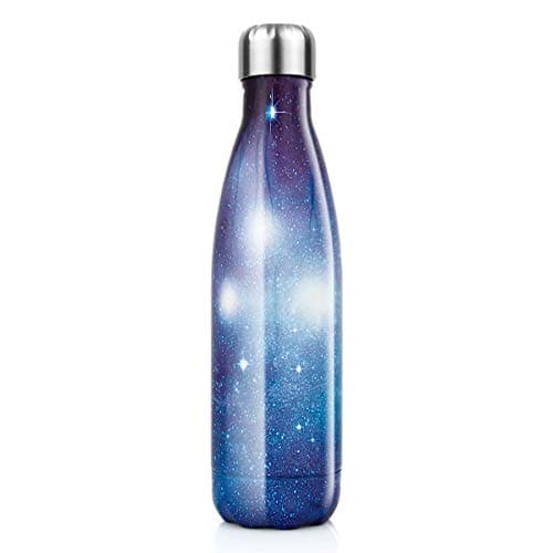 Gourde Inoxydable Isotherme Réutilisable 500ml Fleurs Rouge — Galaxie Bleu