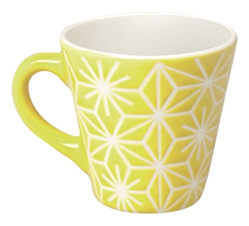Etnika Tasse à Café en Porcelaine Bleu Clair 90 ml, 6,2 x 6,2 x 6 cm, Correspond à la Taille Standard pour Bureau et Mai — Jaune