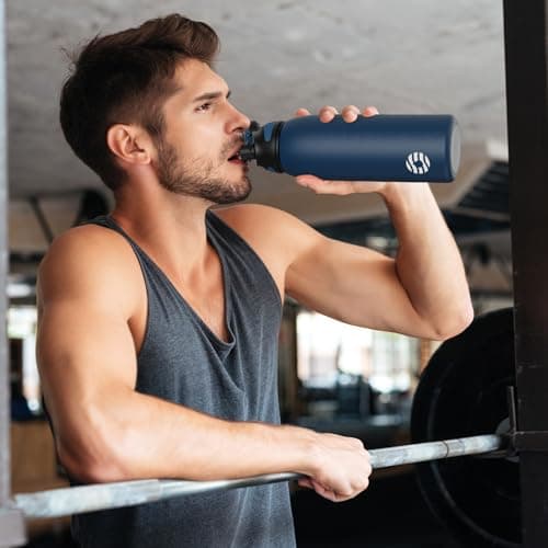 Bouteille Isotherme FJBottle Gourde 1L en Inox - Idéale pour Adultes au Sport, Gym et Voyage - Étanche sans BPA, Cover M