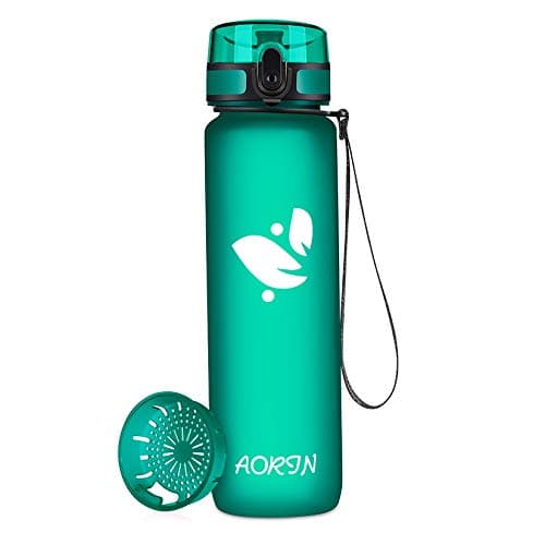 AORIN Gourde Sport BPA-Free & Anti-Fuite 1L pour Adults et Enfants Durant le Sport et les Activités Exteries — Vert Forêt
