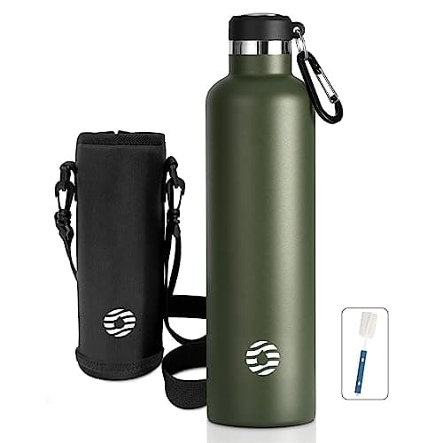 Gourde Isotherme FEIJIAN 750ml/1L - Bouteille Inox Bouche Standard pour Sportifs - Sans BPA et Cadeau Idéal