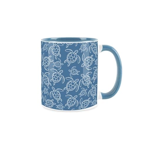 Mug en Céramique Thermique – Tasse Marine Bleu Claire pour Café/Thé – Tasse Nautique Résistante