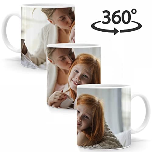 Wraplab Mug personnalisé - Tasse avec photo et texte - Idée cadeau Noël et anniversaire