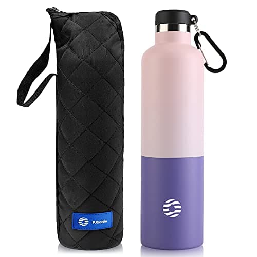 Gourde Isotherme FEIJIAN 750ml/1L - Bouteille Inox Bouche Standard pour Sportifs - Sans BPA et Cadeau Idéal — Rose et Violet