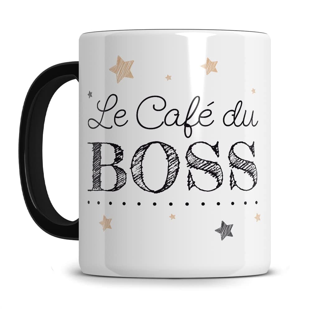 Mug Personnalisé Original Star Mug Noir avec Texte personnalisable – Cadeau Completement Original 330ML pour Anniversair