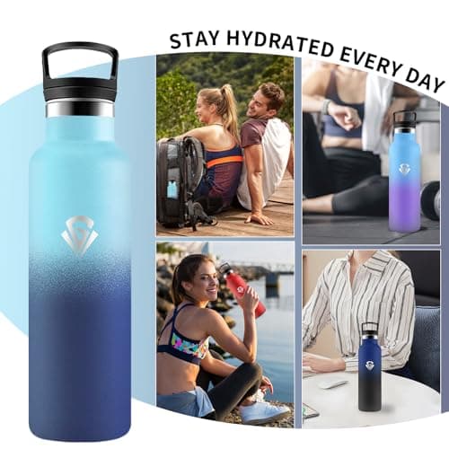 Bouteille Isotherme 750 ml Inox Sans BPA Facile à Nettoyer pour Voyage et Sport