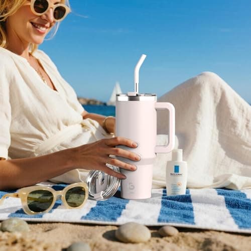 Gourde Isotherme BIGRD 1,2L Acier Inoxydable 304 Rose - Double Isolation - Pour Sport et Randonnée - 100% Étanche Sans B