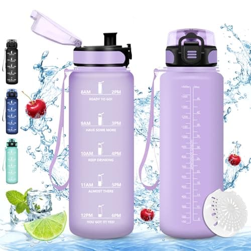 Gourde Sport Vikaster Sans BPA Étanche & Réutilisable Pour Enfant & Adulte — C-violet Clair