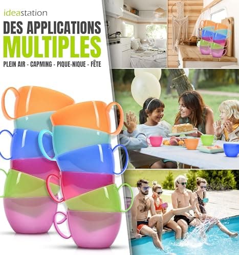 Idea-station tasse café plastique - incassable - idéale pour le camping