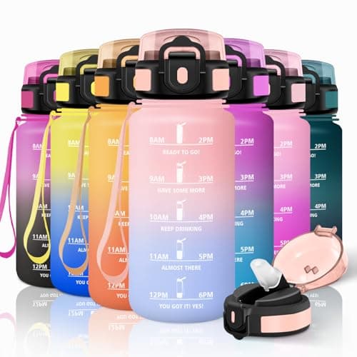 Motswedi Gourde Sport Réutilisable Roseclair et Rouge pour Enfant et Adulte Fitness et Randonnée — Rose & Bleu Ciel