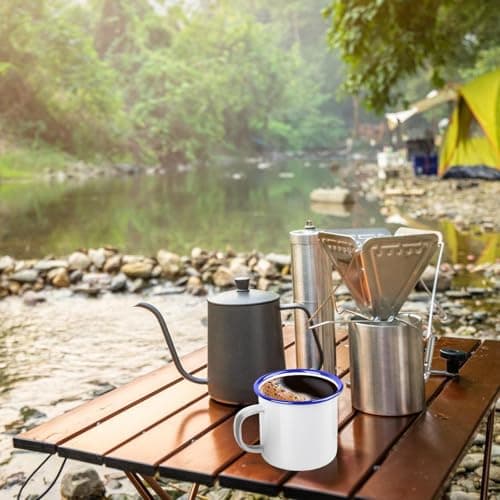 Lot de 4 tasses en porcelaine réutilisables, pratiques et durables pour le camping, la maison et les fêtes