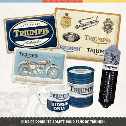 Triumph Legendary Motorcycles Nostalgic-Art Tasse à café rétro, Idée de cadeau pour fans d'accessoires motos, Design vin