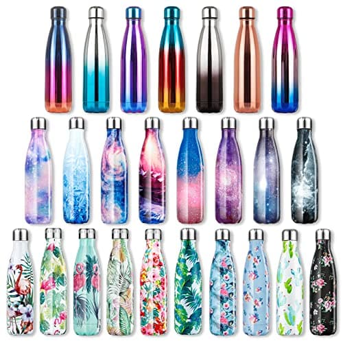 Lalafancy Bouteille d'eau en Acier Inoxydable Sans BPA pour Outdoor & Travail - Thermos Double Paroi 24h Froid & 12h Cha