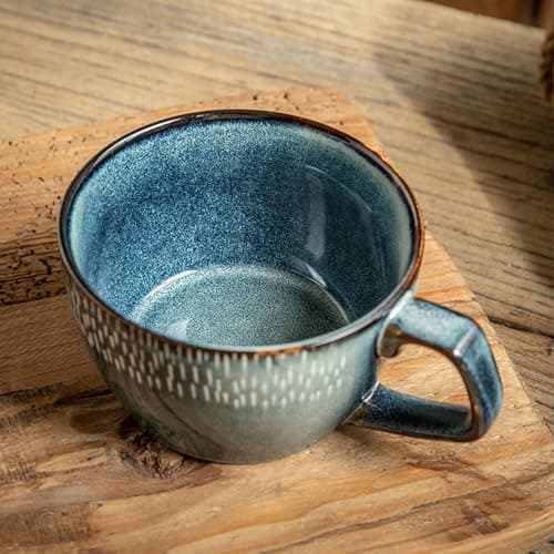 Grand bol à soupe avec poignée | Capacité de 600 ml | Idéal pour le petit-déjeuner | Convient aux desserts au lait | Oeu