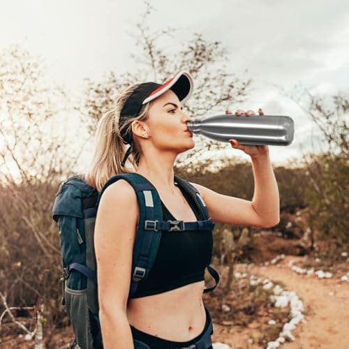Thermos Isotherme Argent 750ml Double Paroi Sport Gym École