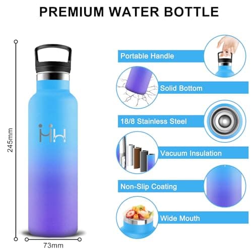 Bouteille Isotherme Inoxydable 500ml pour Voyage et Camping avec Filtrage