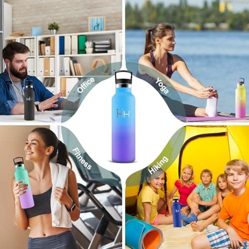 Bouteille Isotherme Inoxydable 500ml pour Voyage et Camping avec Filtrage