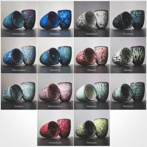 Tasses à café Ganzoo en céramique design sans anse 200ml moderne pour thé et café, accessoire de cuisine fashionable