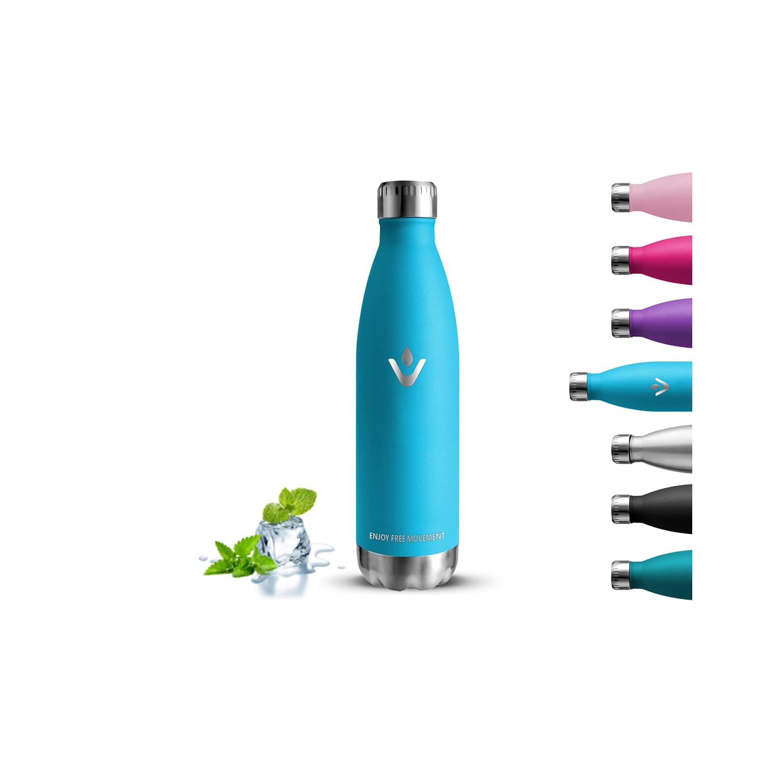 Gourde Isotherme Sans BPA - Bouteille Enfant Anti Fuite 500ml, 24h Froid & 12h Chaud pour École, Voyage, Bureau, Double