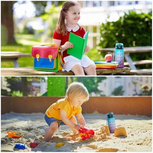 Bouteille d'Eau Enfant 500ml Motivante Étanche et Réutilisable pour Sport de Plein Air et Bureau