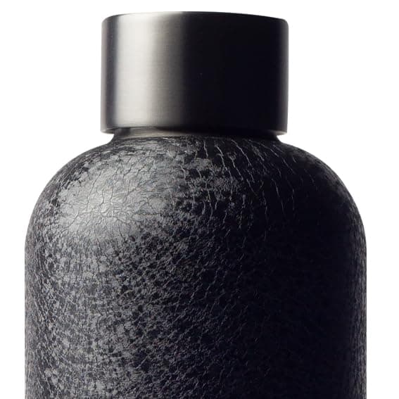 MAMEIDO Gourde Isotherme Pearl Marble Gold - Conserve la fraîcheur 24h & la chaleur 12h, Inoxydable & Sans BPA, 500ml — Crytsal Black