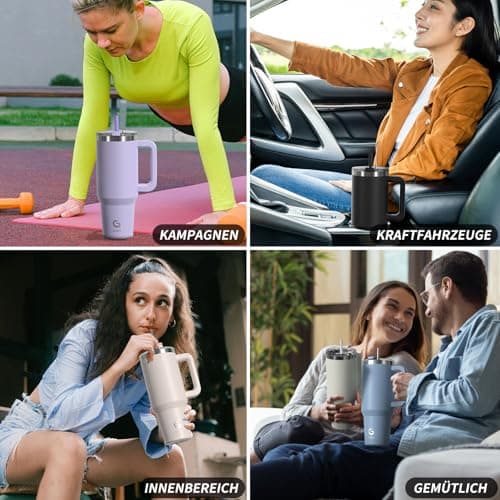 BIGRD Gourde Isotherme 1.2L (1180ml) Acier Inoxydable 304 Double Isolation Vide 100% Étanche pour Sport Randonnée Voyage