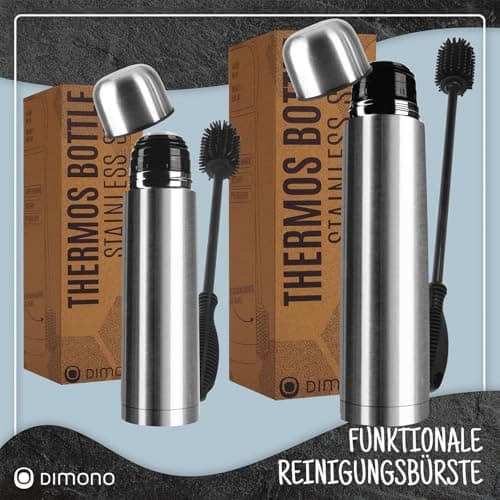 Bouteille thermos en acier inoxydable double paroi anti-fuite, garde les boissons chaudes & froides (500 ml) - Avec bros