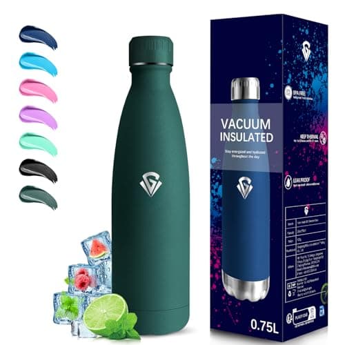 Gourde Grsta Isotherme 500ml Rose - 24h Froid & 12h Chaud, Anti-Fuite, Inox Sans BPA, Facile à Transporter, Bouteille d' — Vert Foncé