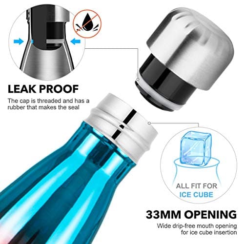 Lalafancy Bouteille d'eau en Acier Inoxydable Sans BPA pour Outdoor & Travail - Thermos Double Paroi 24h Froid & 12h Cha