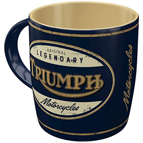 Triumph Legendary Motorcycles Nostalgic-Art Tasse à café rétro, Idée de cadeau pour fans d'accessoires motos, Design vin