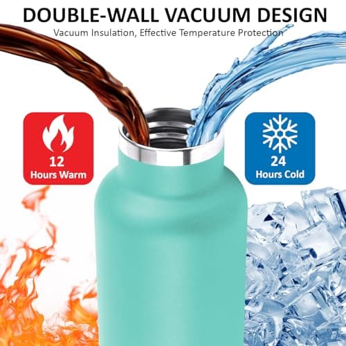 Gourde Isotherme Inox 500ml Anti Fuite pour Randonnée & Camping