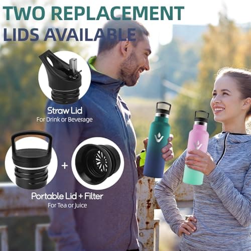 Gourde Isotherme Grsta 500ml pour Sport et Randonnée Avec Paille Anti-Fuite