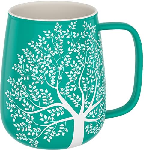 amapodo Tasse à café en porcelaine 600ml XXL - Sans plastique - Cadeaux pour hommes — Porcelaine, Turquoise