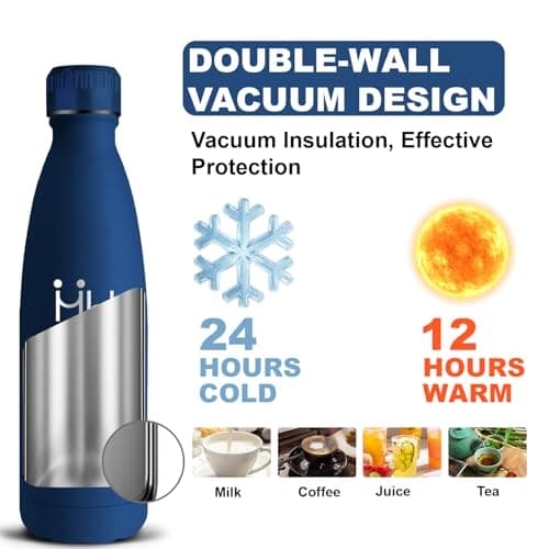 Gourde Isotherme Inox 500ml Anti Fuite pour École et Voyage